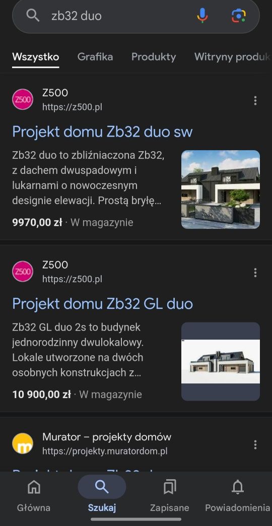 Projekt domu BLIŹNIAK Zb32 Duo