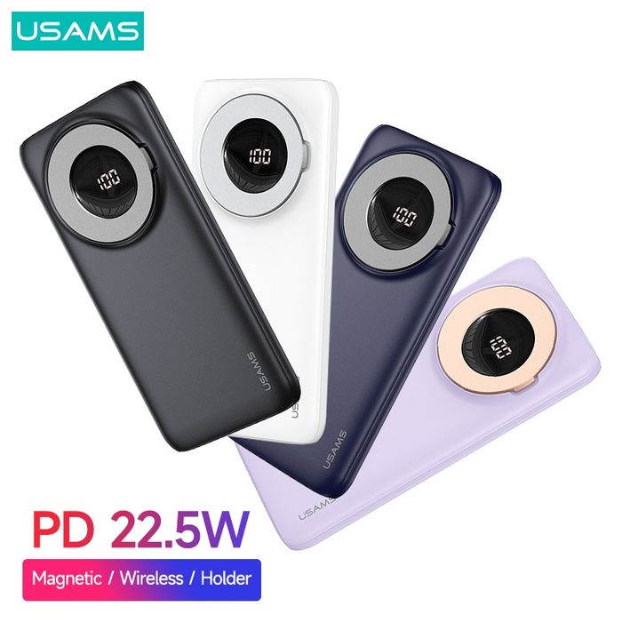 Повербанк USAMS 20w 10k power bank magsafe беспроводная зарядка iphone