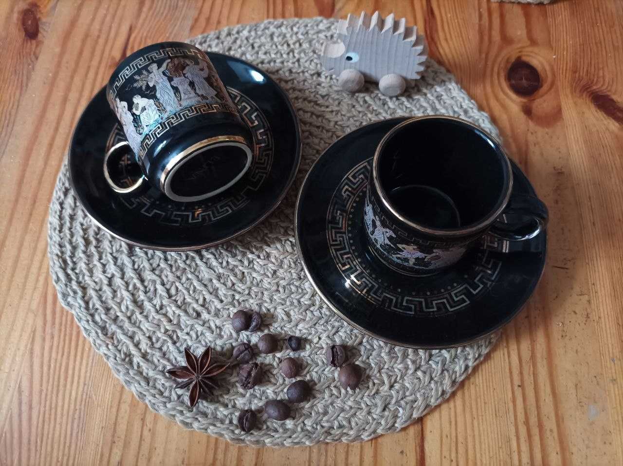 Дві кавові чашки для еспресо з порцеляни Elina Greece