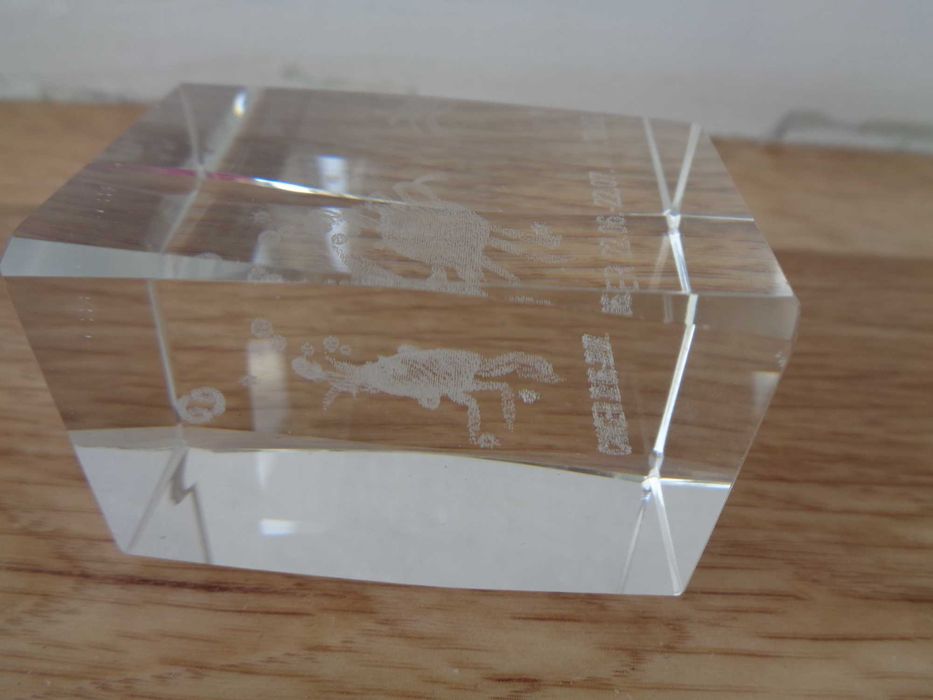 кришталь Рак голограма преспап'є 6,0*3,7*3,7см нове