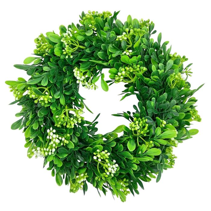 Jesienny wianek na drzwi wieniec na grób znicz stroik na cmentarz 30cm