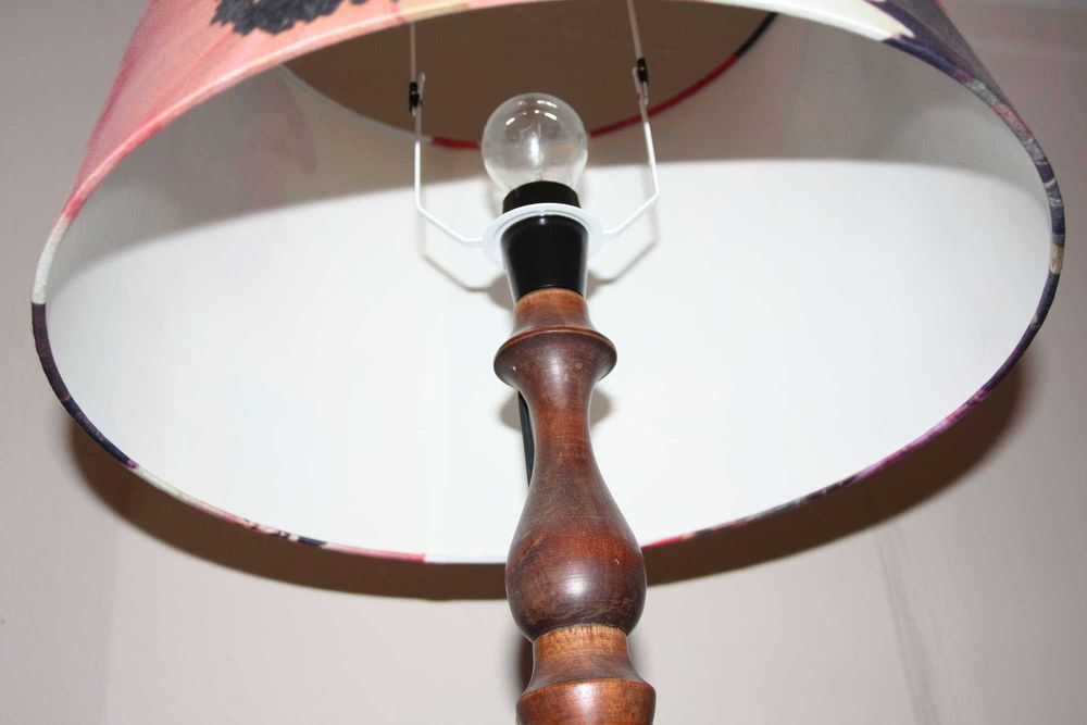 Lampa kolorowy abażur h=158 cm