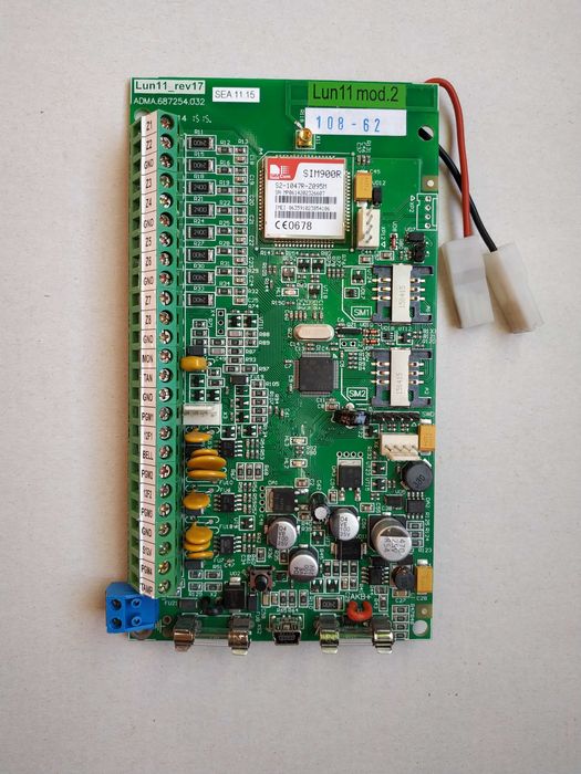 Плата охоронної сигналізації централь ППК Lun11 mod.2 (Лунь 11 мод.2)