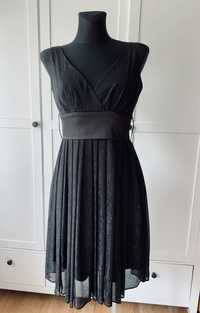 Czarna sukienka Aggi 36, komers, studniówka, sylwester