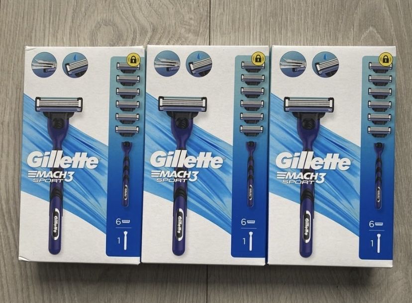 3x Nowa Maszynka Gillette Mach3 Sport + 18x wkłady ostrza Okazja