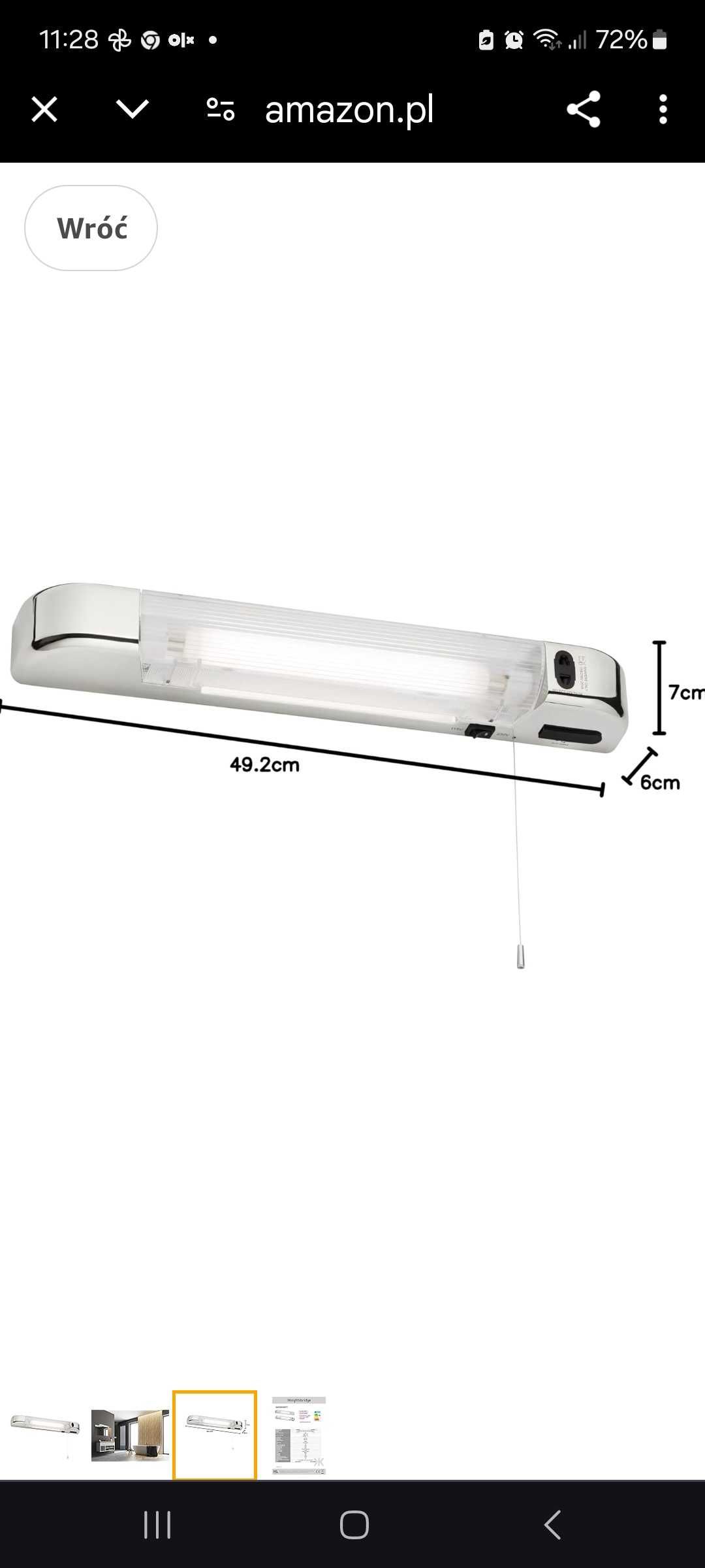 Knightsbridge Lampka LED Golarka z Podwójną Ładowarką USB