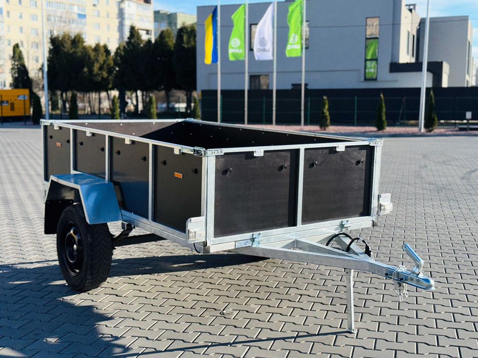 Прицеп легковий / причіп фанерний 2.3×1.32×0.5 УСИЛЕНИЙ ОЦИНКОВАНИЙ