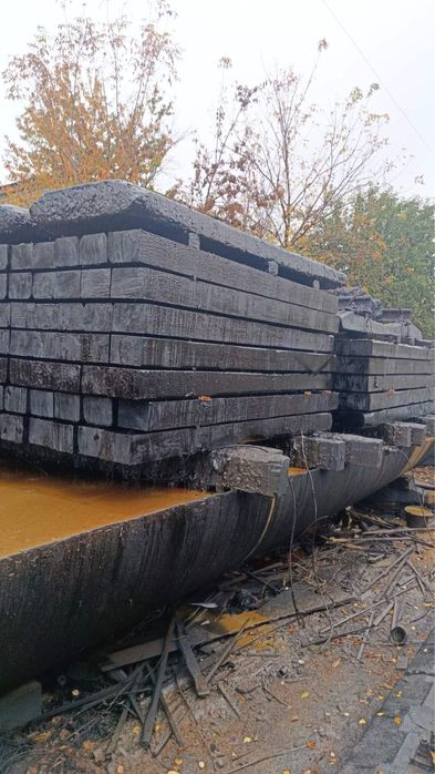 Шпали просочені 1-2 тип, брус шпалний, сосна, Козятин, Вінницька обл.