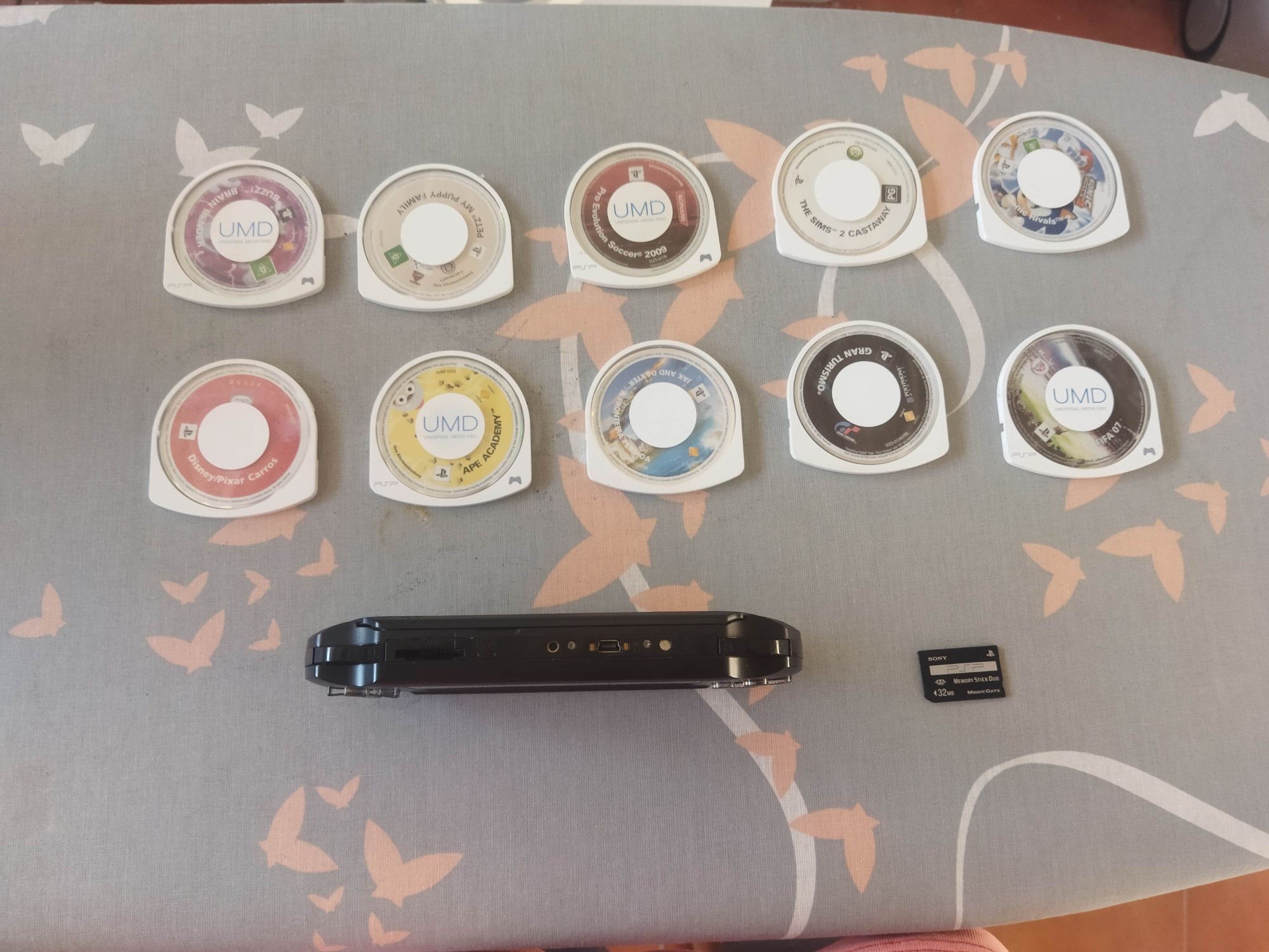 Consola Sony PSP PlayStation portable E1004 Street defeito + 10 jogos
