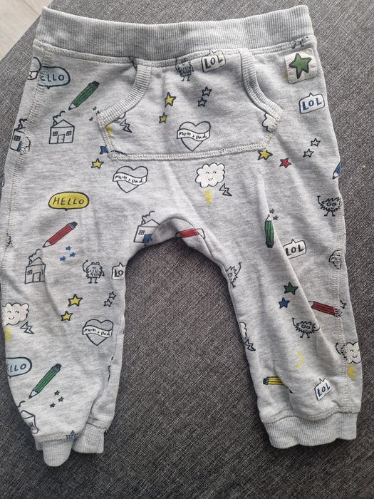 Spodnie ołówek,  chmurka h&m 9-12 miesiecy,  80 cm