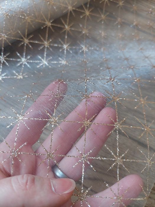 Brokatowa organza elegancka świąteczna bieżnik