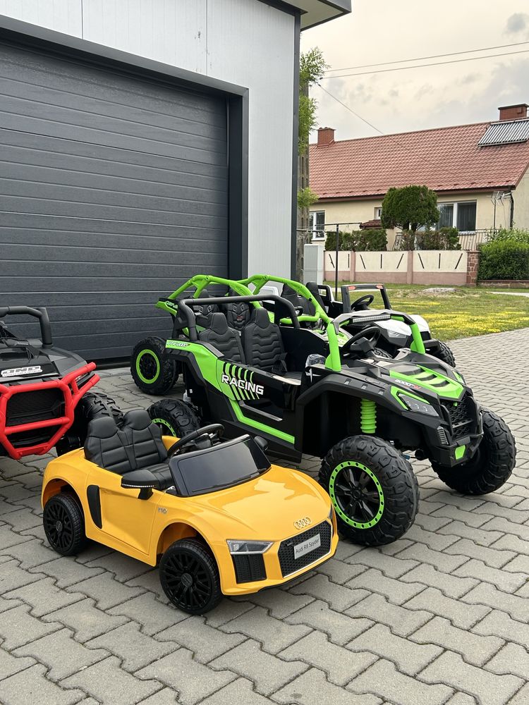 Auto na akumulator dwuosobowe 24V 4x200Watt Miękkie koła Skóra BUGGY