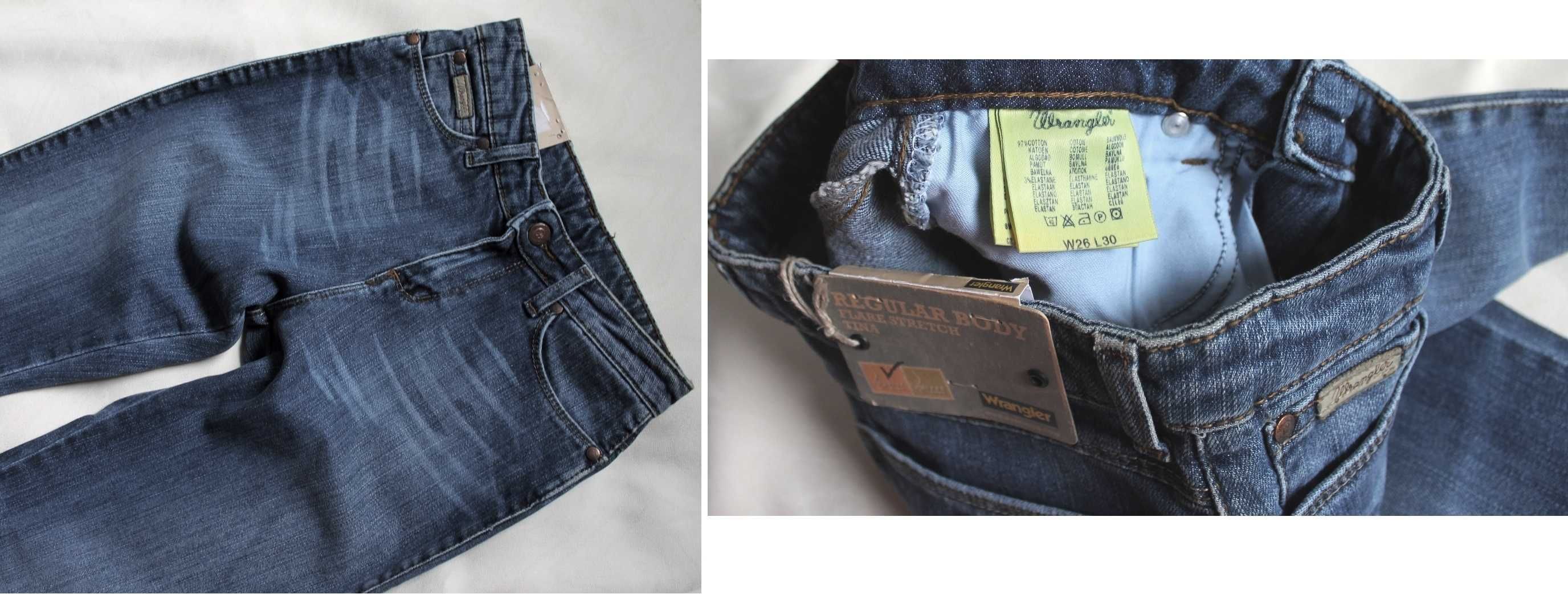 Spodnie Wrangler Regular Body Flare Stretch Tina Dzwony 26 / 30