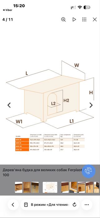 Дерев'яна будка для великих собак Ferplast BAITA 100