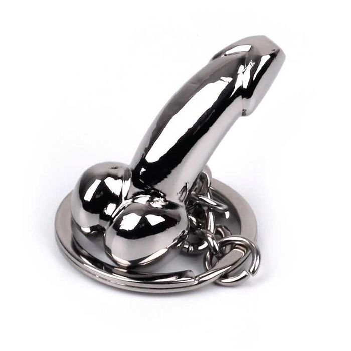 Брелок "Ню" "Rhodium Tools" с кольцом из нержавейки. Хром