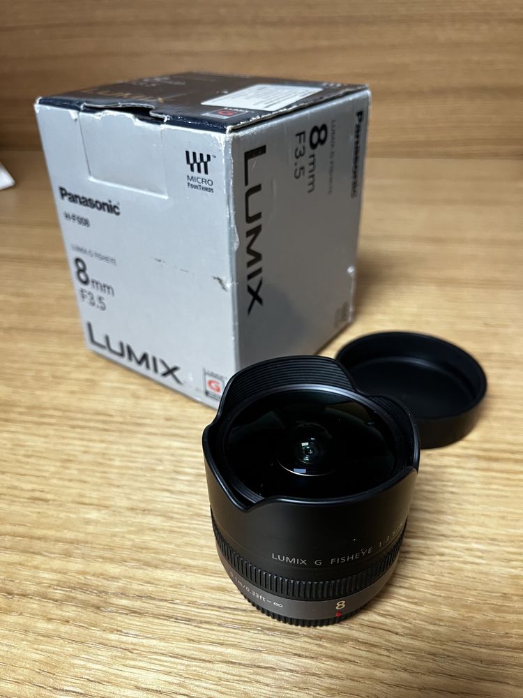 Obiektyw Panasonic 8mm f 3.5 mocowanie mikro 4/3