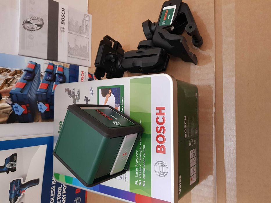 Laser krzyżowy BOSCH QUIGO PCL liniowy Nowy +uchwyt