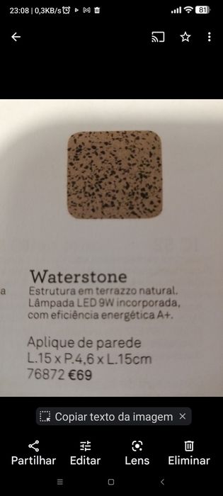 Aplique de parede Area