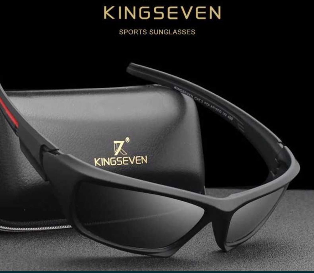 Okulary na rower KingSeven  Black Red UV400