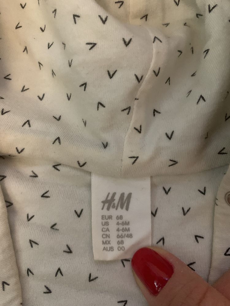 H&M szara bluza z kapturem rozmiar 68