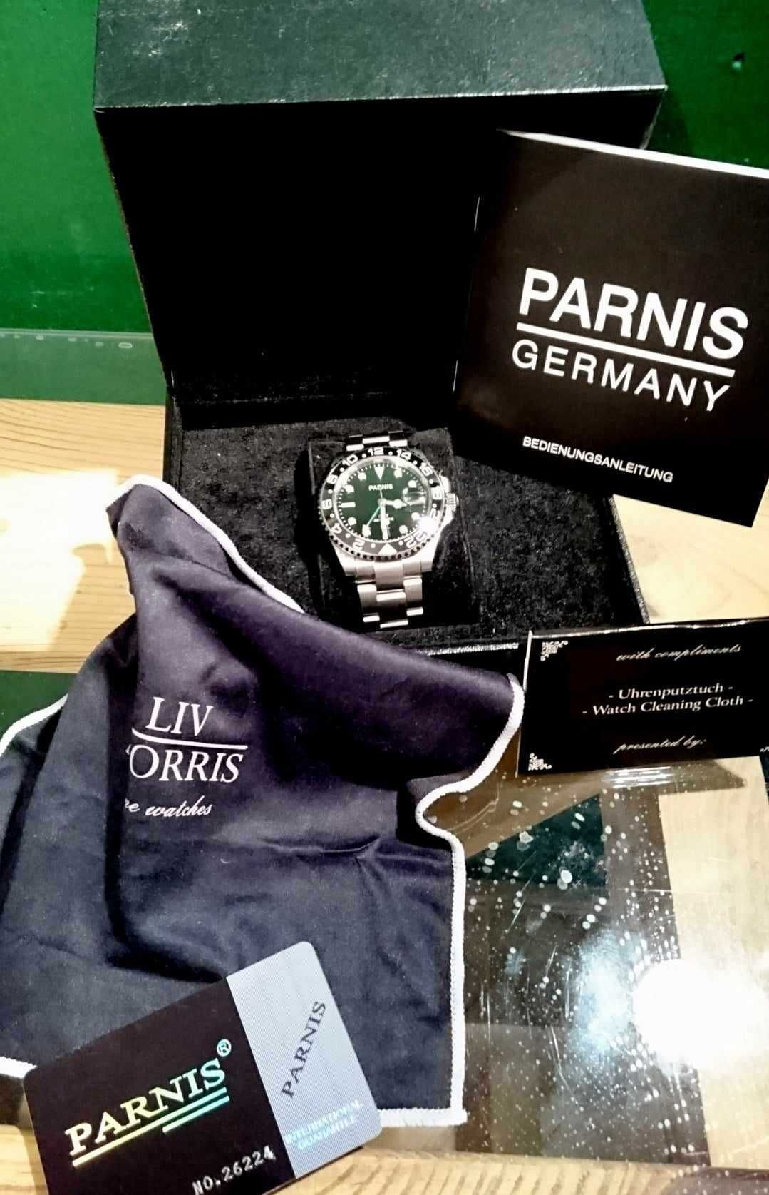 Zegarek Parnis GMT Master II na Oryginalnej Bransolecie licencja Rolex