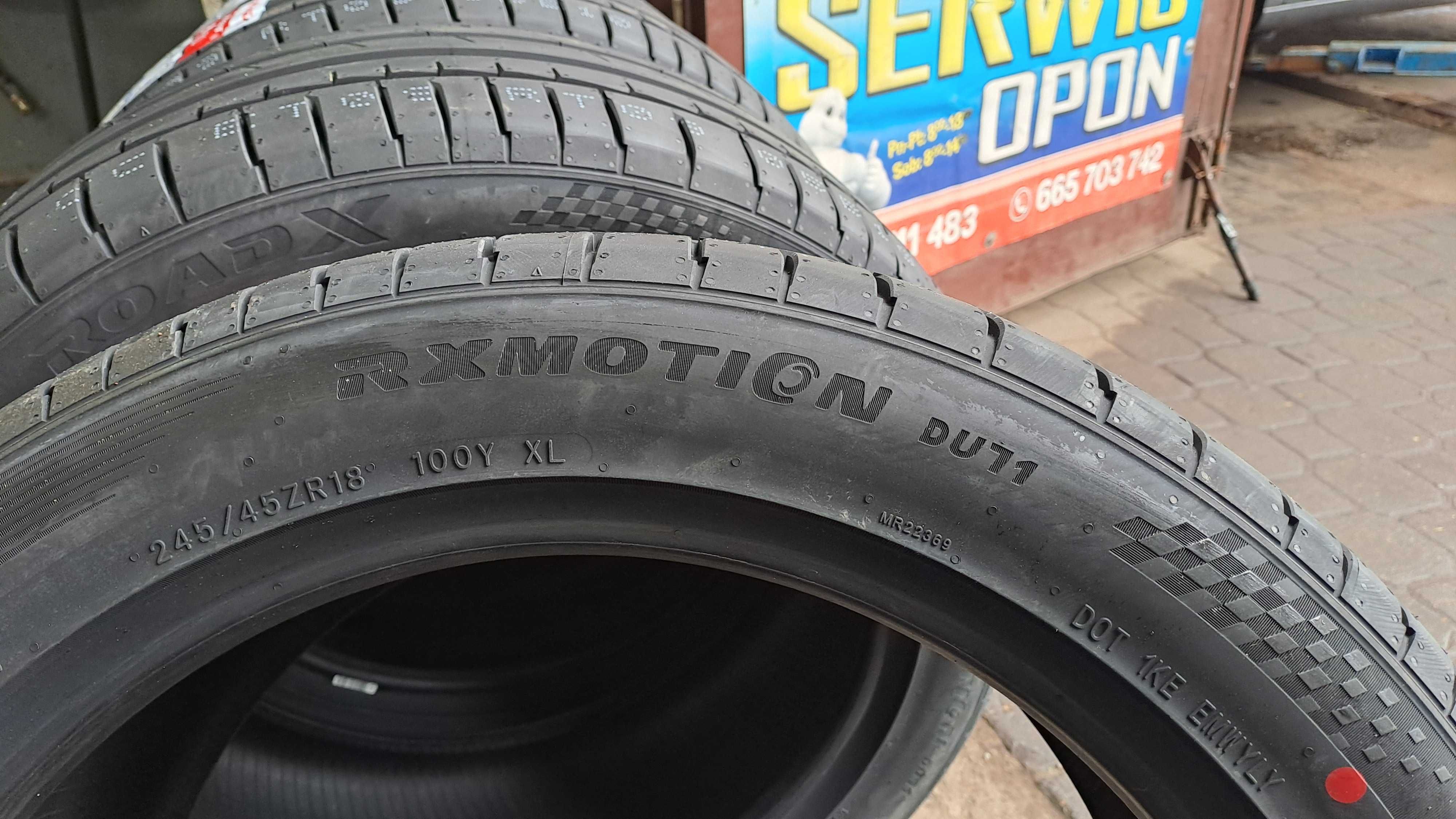 245/45r18 roadx nowe opony letnie montaż w cenie