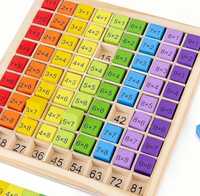 Дерев'яна таблиця множення, розвиваюча іграшка, таблица умножения