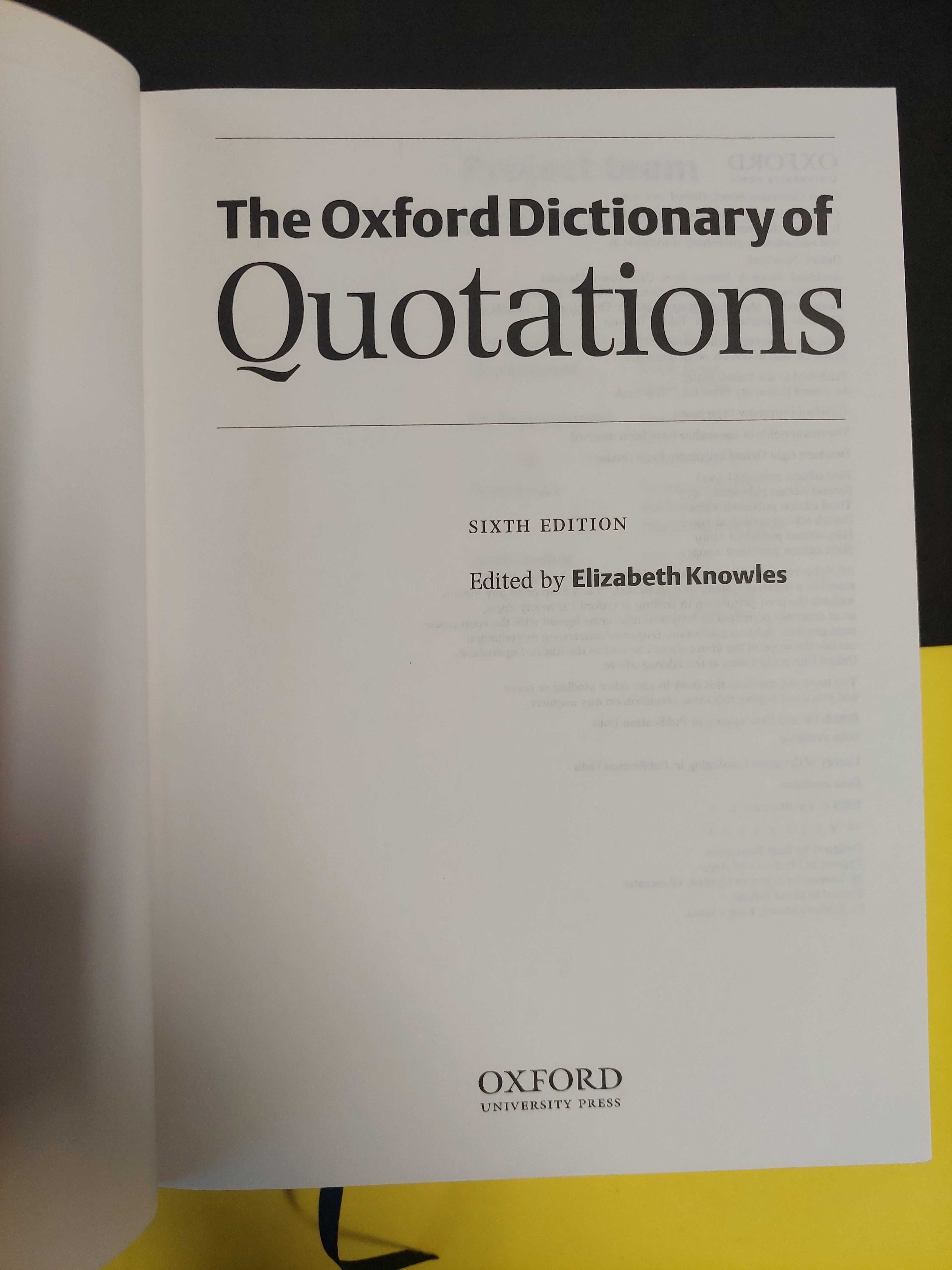 Elizabeth Knowles - Oxford Dictionary of quotations