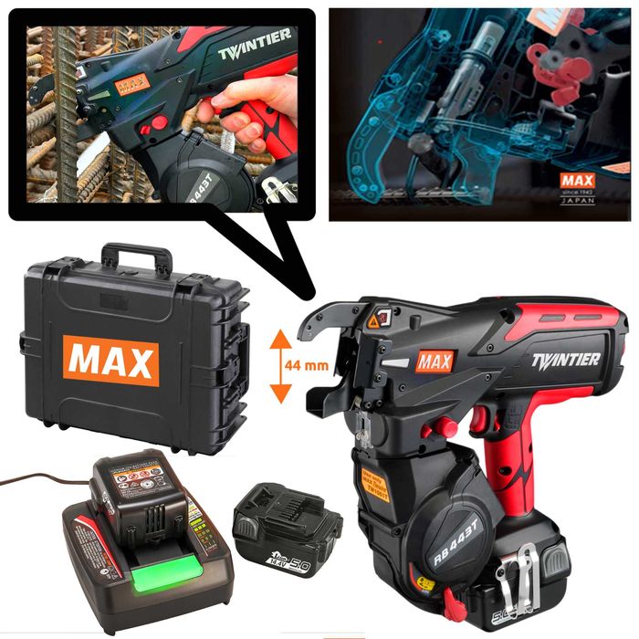 Top Wiązarka do zbrojenia zbrojeń MAX RB443T do prętów dla zbrojarzy