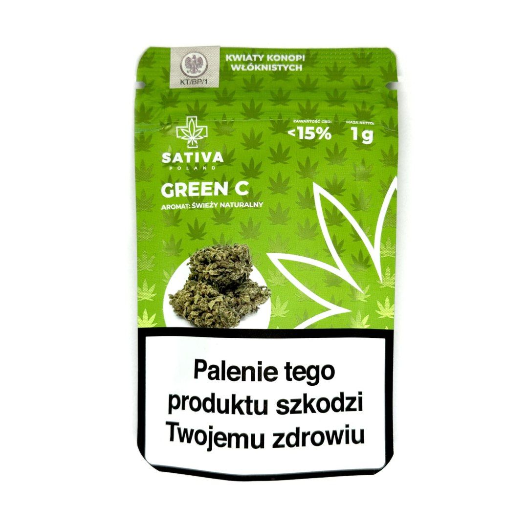 CBD Kwiaty Konopi "GREEN C" 1 g Kup z Olx!