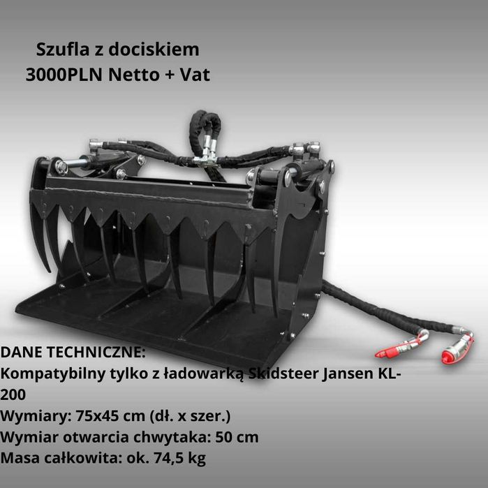 GRATIS PŁUG DO SNIEGU Ładowarka Skid Steer Kompaktowa Jansen KL-200