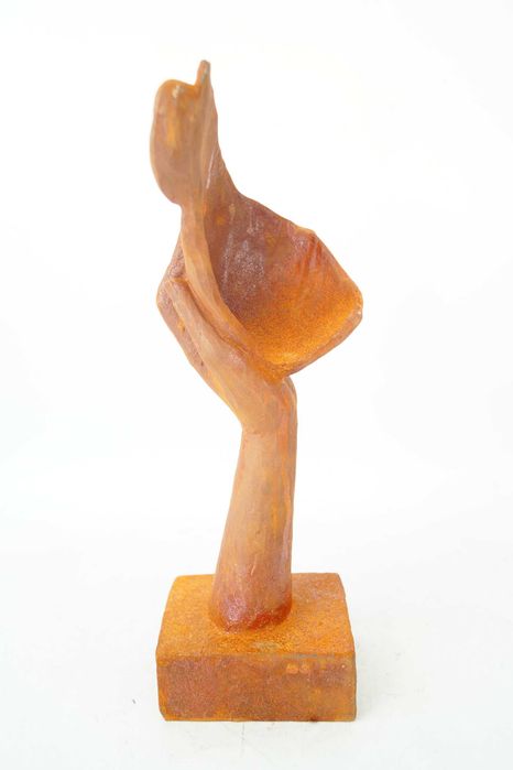 Stara żeliwna figura twarz dłoń kobieta maska abstrakcja 2