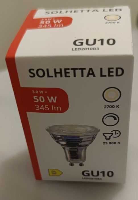 8 Lâmpadas LED GU10 IKEA, iluminação regulável s/fios *4€*