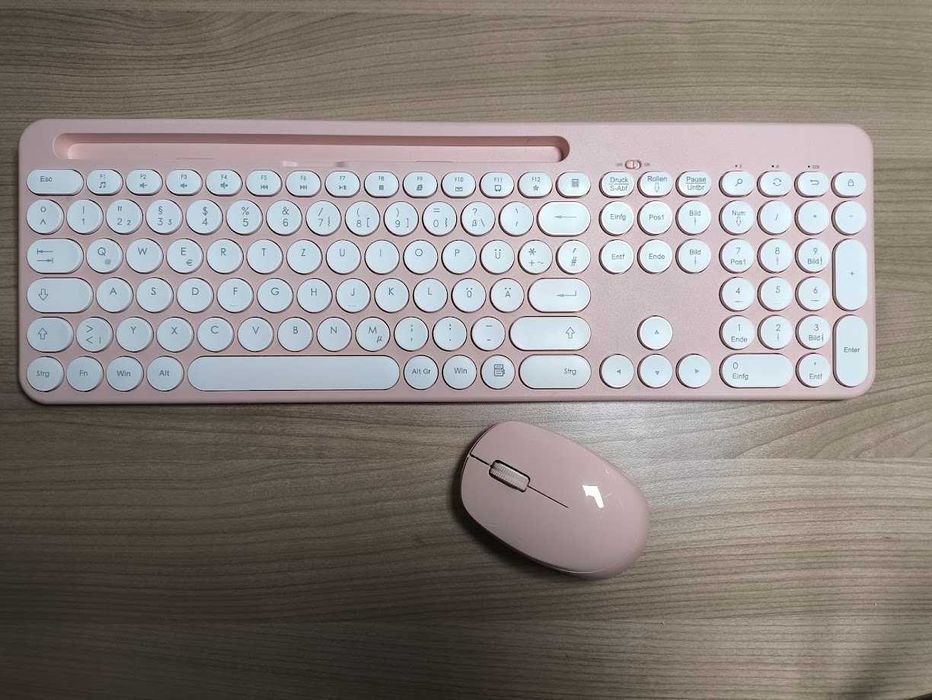 Zestaw bezprzewodowy klawiatura i mysz LeadsaiL układ QWERTZ