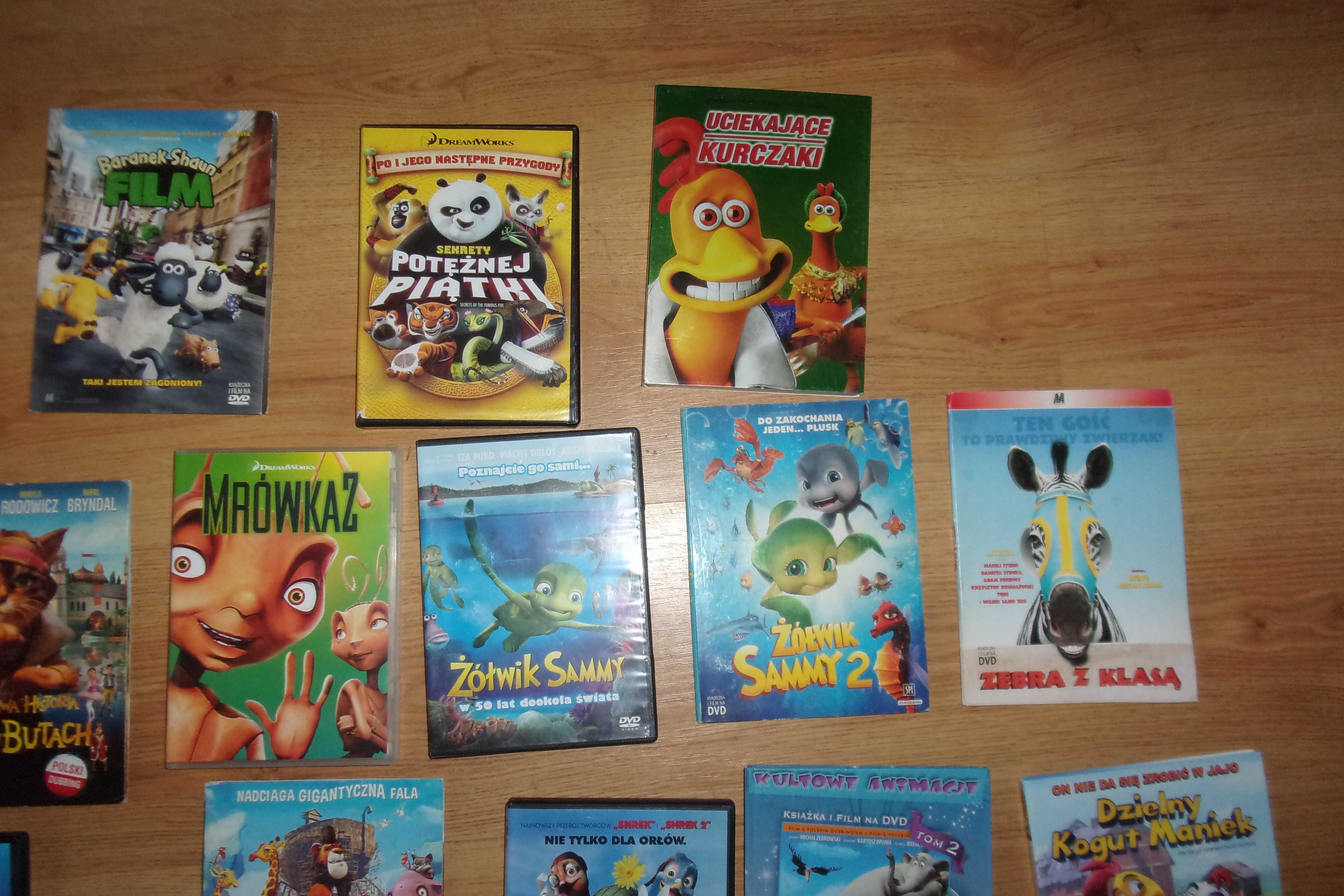 bajki dvd Panda Stefan Stuart Sammy Dolot Kurczaki Kot Zebra itp