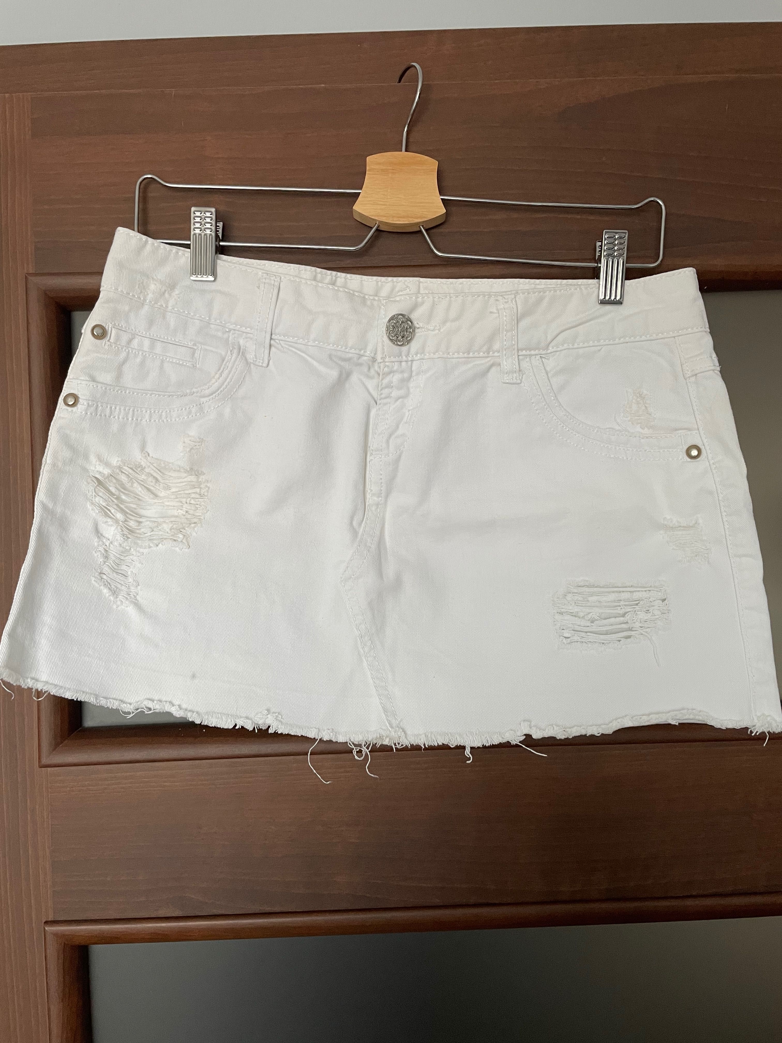 Spódniczka biała Zara jeans