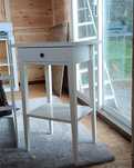 HEMNES Mesa de cabeceira IKEA, velatura branca, 46x35 cm