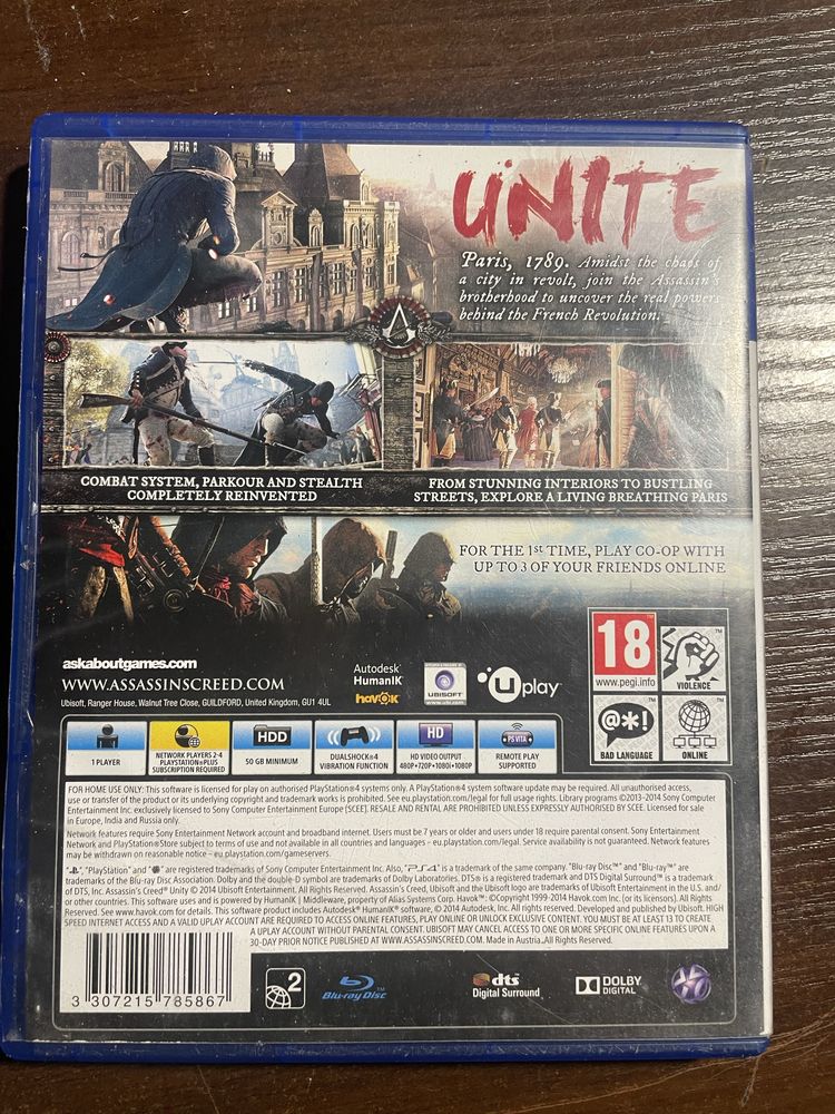 gra ps4 Assasins Creed Unity