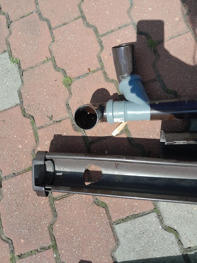 Rynny nowe złączki rura braz 125