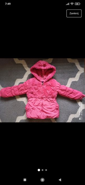 Kurtka zimowa na misiu.