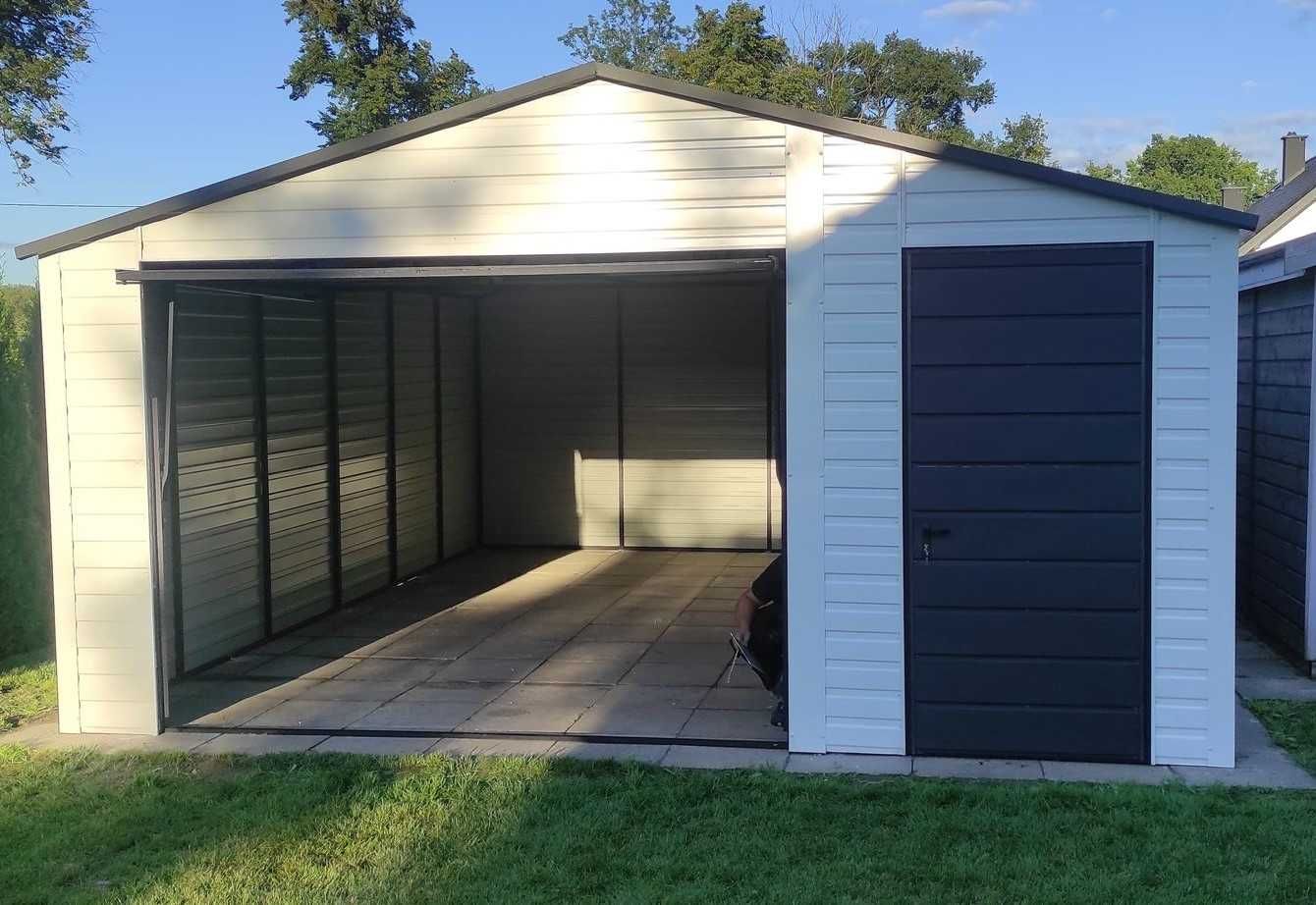 Garaż blaszany 7x5, 6x5,8 na zgłoszenie blaszak 35m2, antracyt, biały,