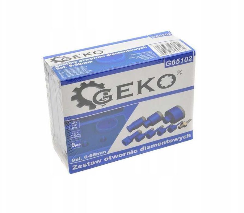 PROFESJONALNY Zestaw Otwornic DIAMENTOWYCH do GRESU 9el 6-68mm Nowy