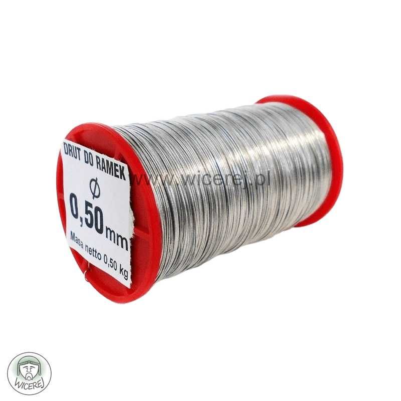 Drut pszczelarski do ramek 0,5mm 0,50kg stal ocynkowana drutowanie