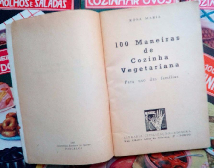 Livros antigos de receitas "100 Maneiras de..."