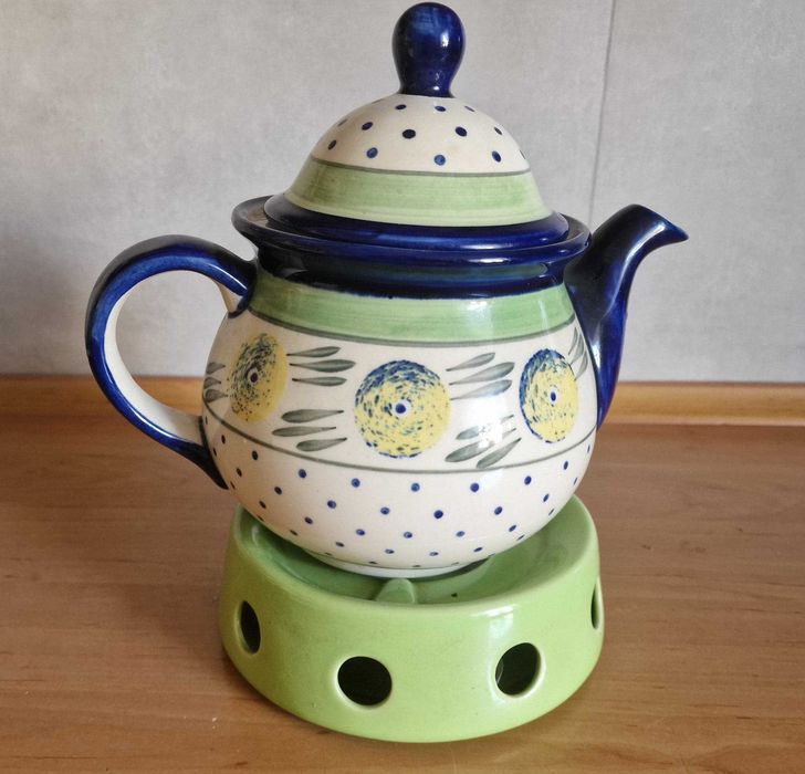 Bolesławiec komplet obiadowy-unikat