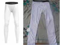Wyprzedaż->chłopięce legginsy r.m qbk białe sportowe termiczne
