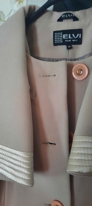 Кашемір кремове пальто