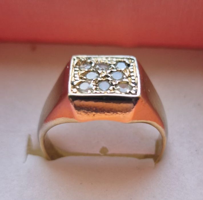 Anel em prata Dourada