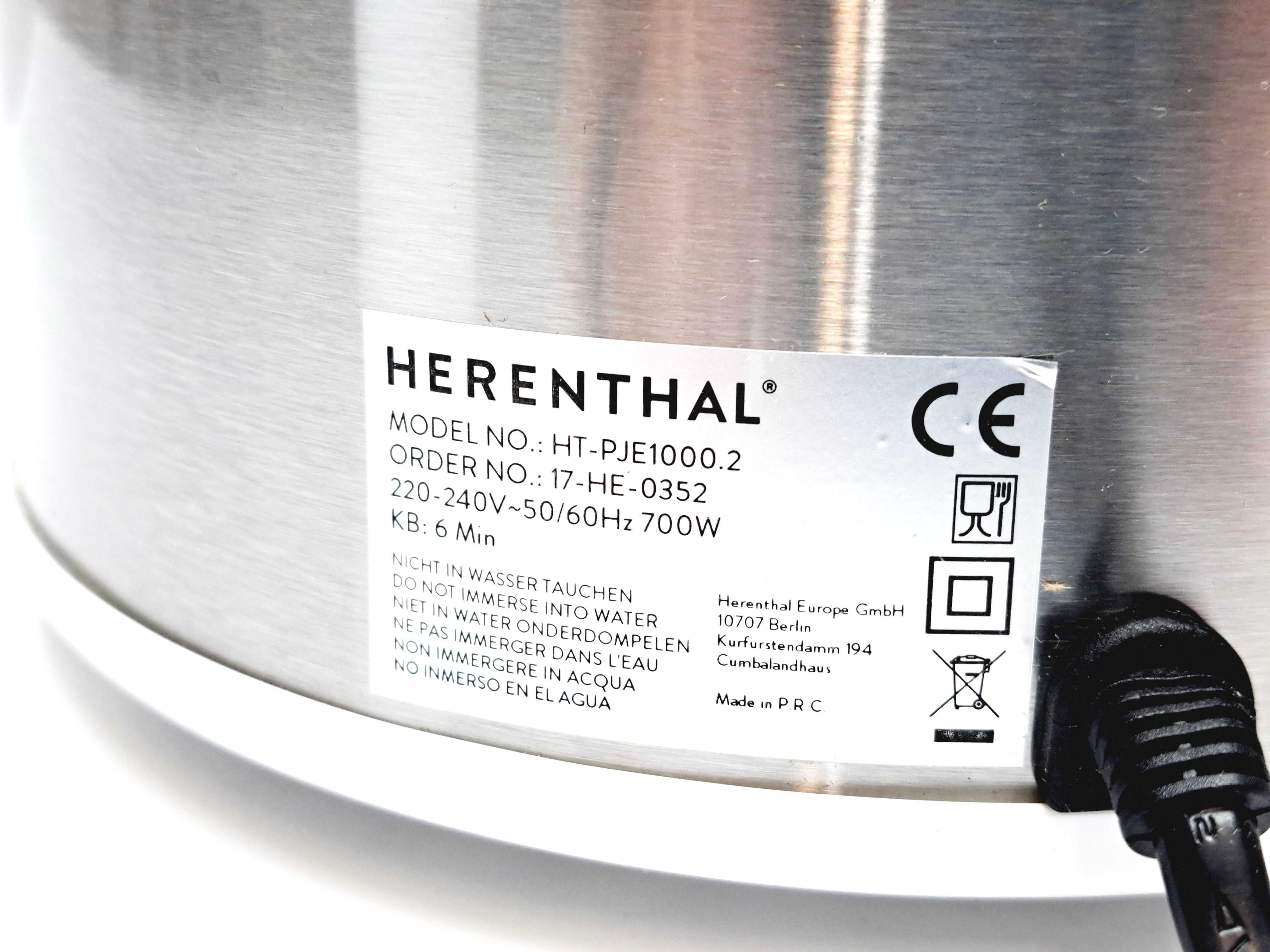 Sokowirówka HERENTHAL HT-PJE-1000.2