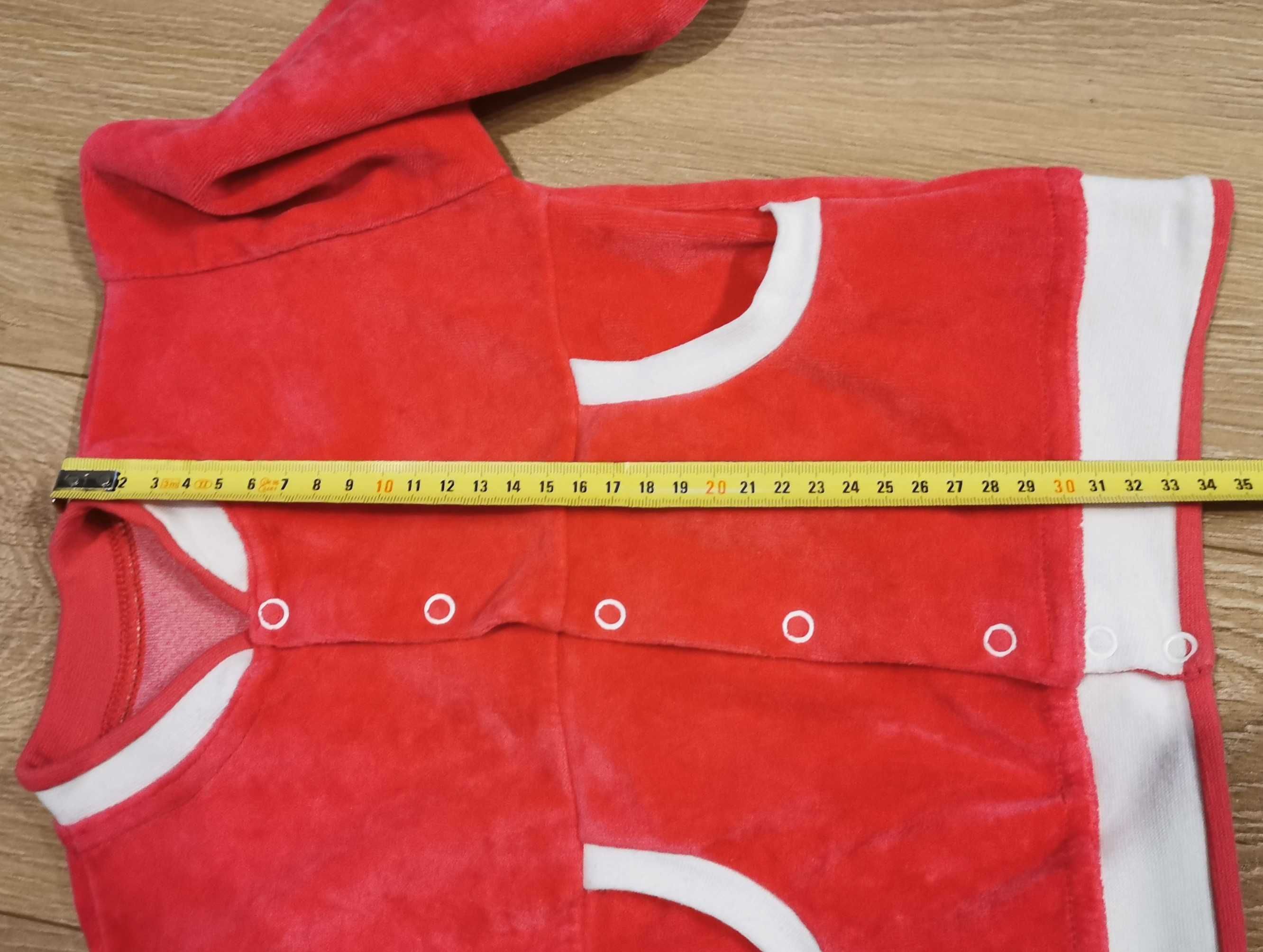 różowy welurowy dres 86/92 cm spodnie bluza
